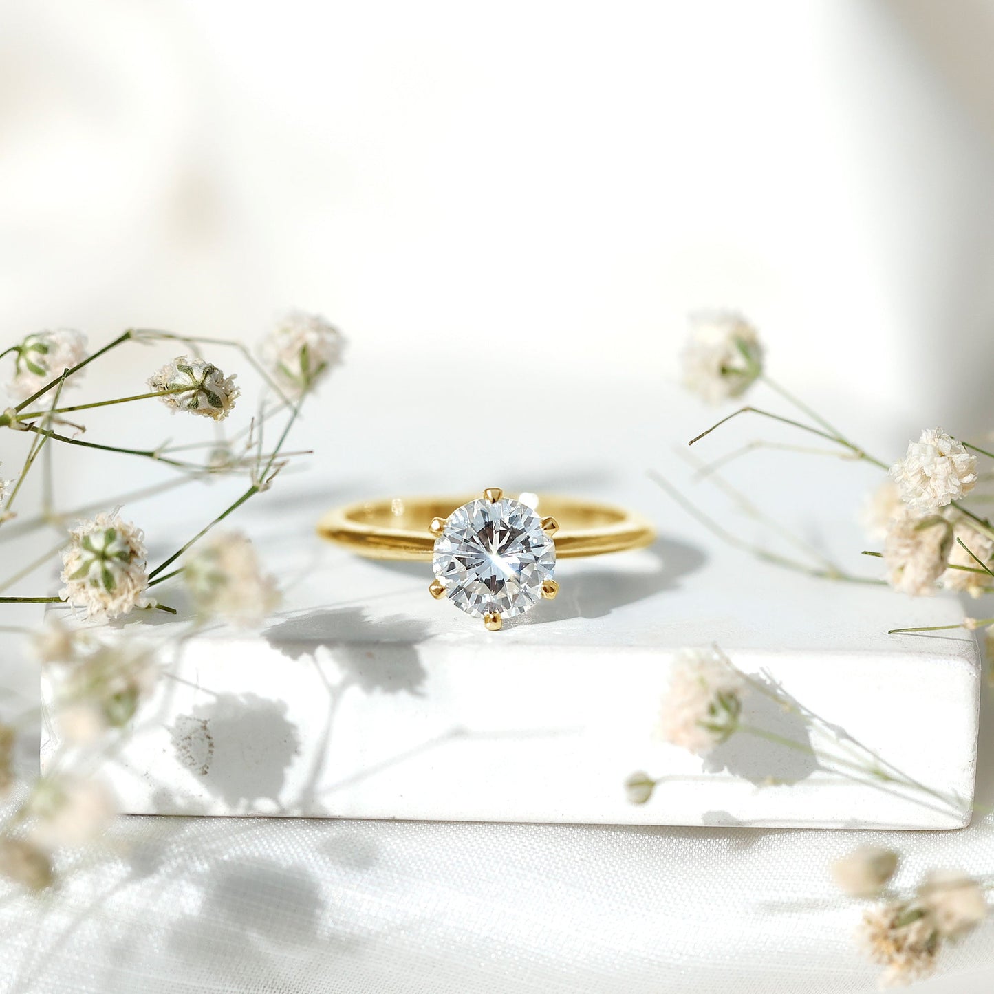 2 Carat Lab Grown Diamond Six Prongs Engagement Ring
