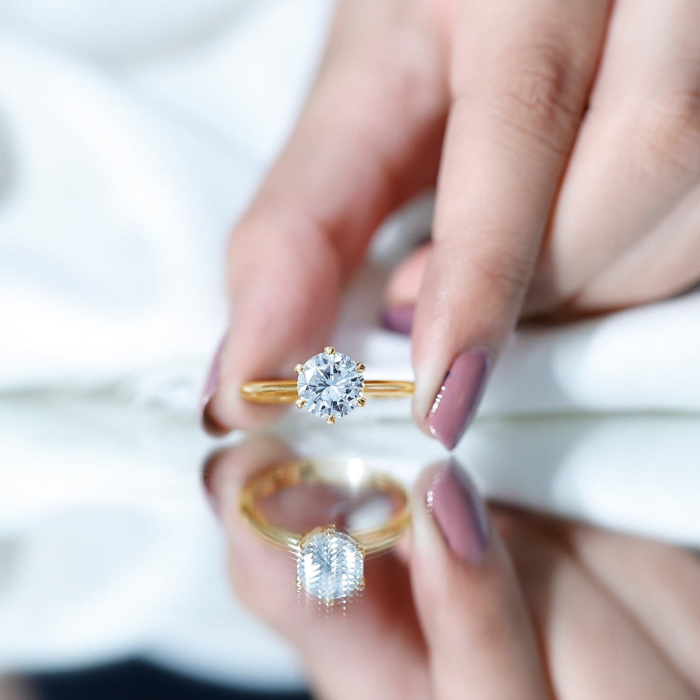 2 Carat Lab Grown Diamond Six Prongs Engagement Ring