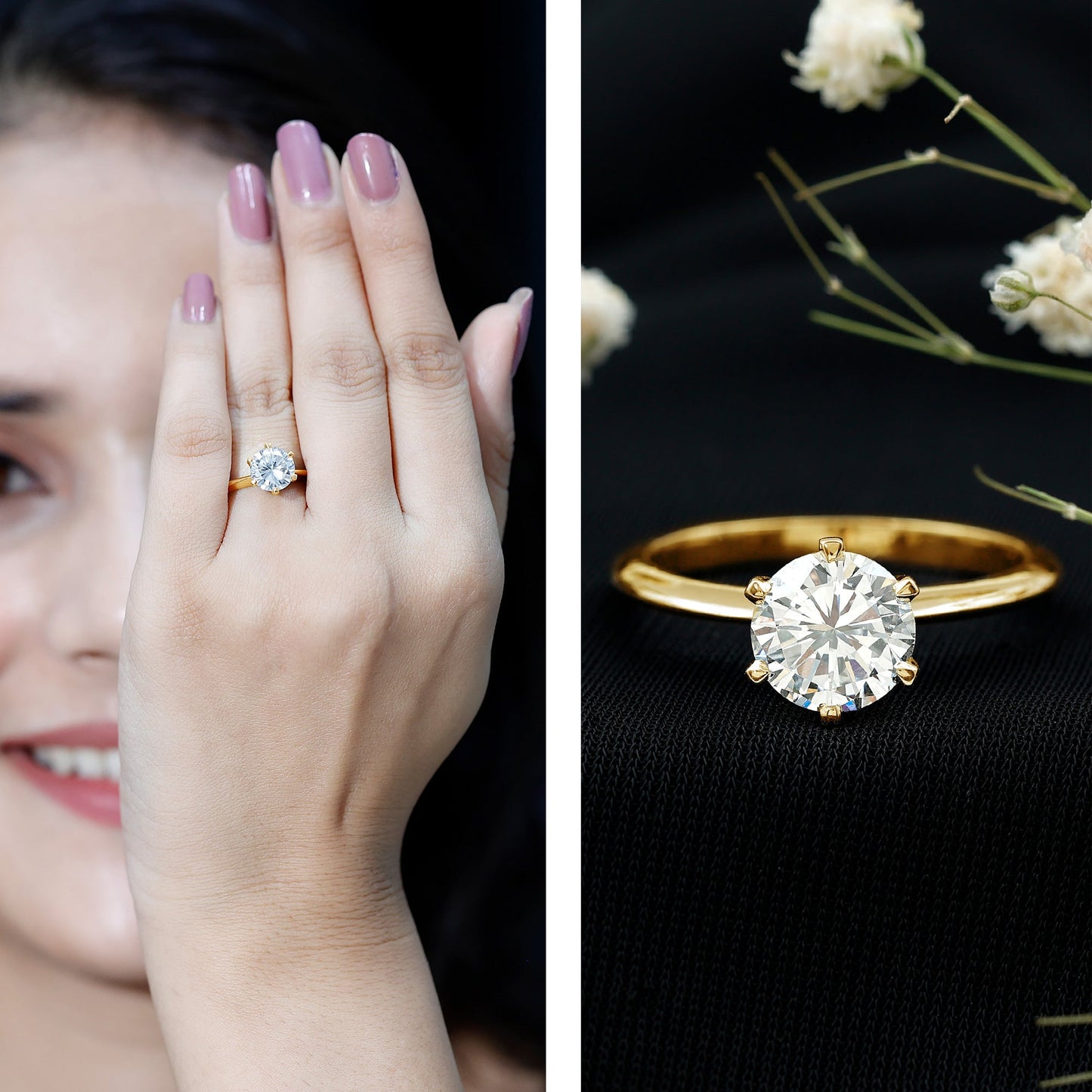2 Carat Lab Grown Diamond Six Prongs Engagement Ring