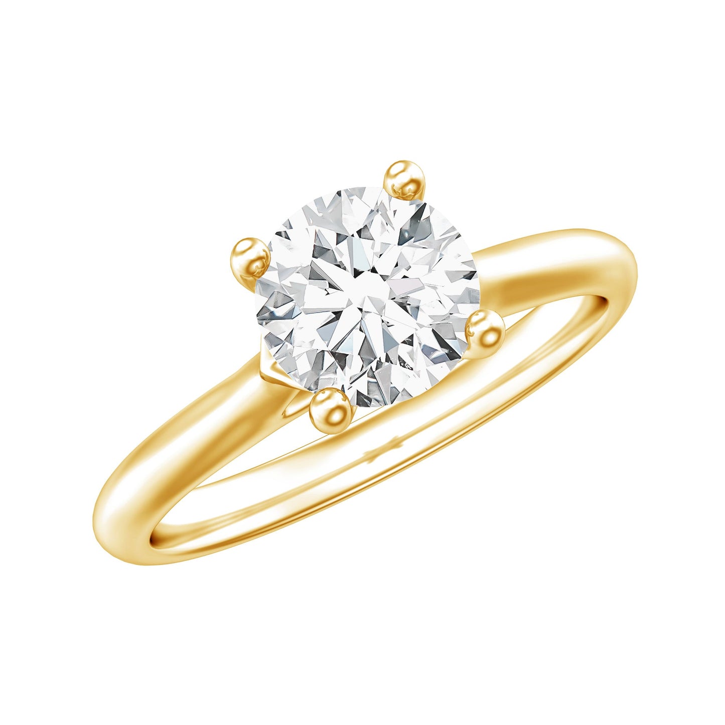 0.9 Carat Solitaire Lab Grown Diamond Circle Engagement Ring