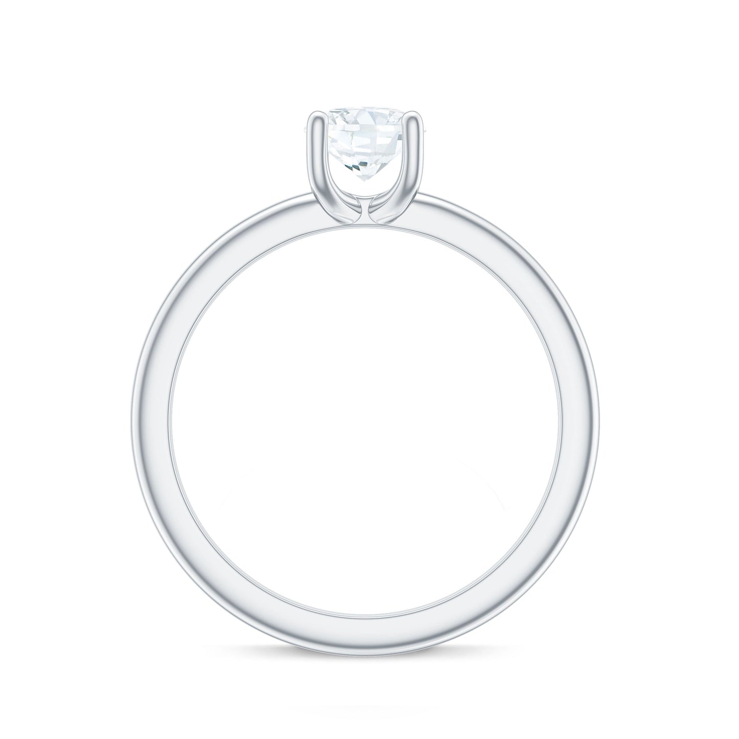 0.9 Carat Certified Lab Grown Diamond Round Cut Engagement Ring