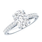 Certified Lab Grown Diamond 2 Carat Engagement Ring With Side Stones