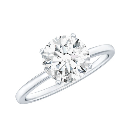 2 Carat Lab Grown Diamond Classic Engagement Ring in Silver