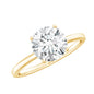 Certified 2 Carat Round Lab Grown Diamond Solitaire Engagement Ring
