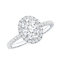 Certified 1.2 Carat Lab Grown Diamond Oval Engagement Ring With Side Stones