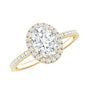Certified 1.2 Carat Lab Grown Diamond Oval Engagement Ring With Side Stones