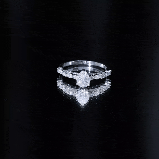 1.3 Carat Certified Lab Grown Diamond Pear Shaped Engagement Ring
