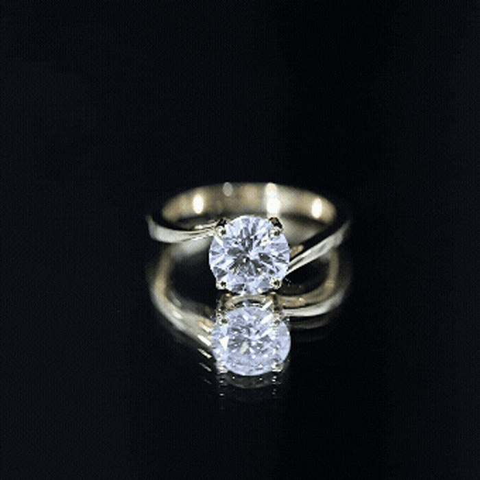 1 Carat Lab Grown Diamond Bypass Engagement Ring