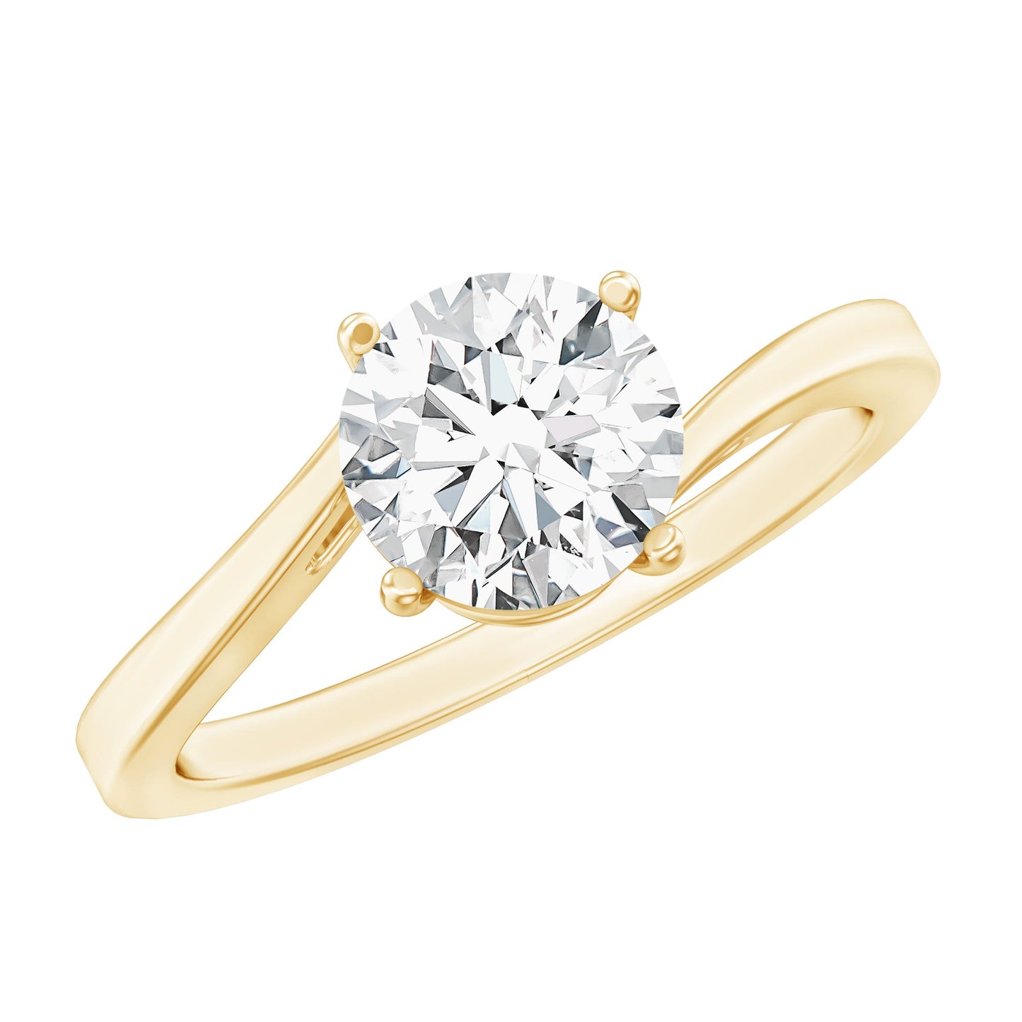 1 Carat Lab Grown Diamond Bypass Engagement Ring