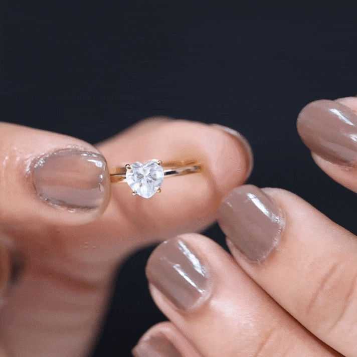 Certified 1.2 Carat Lab Grown Diamond Heart Engagement Ring