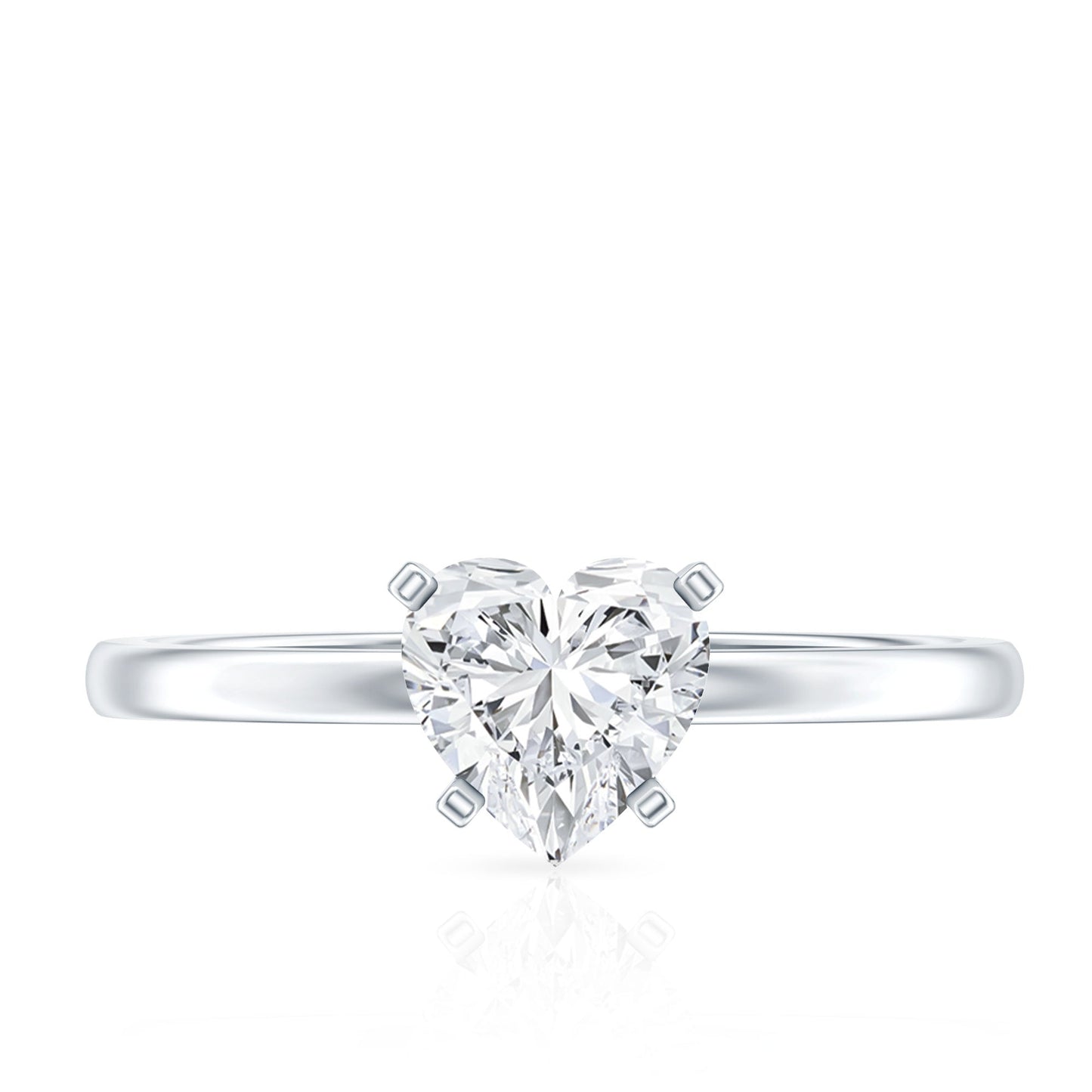 Certified 1.2 Carat Lab Grown Diamond Heart Engagement Ring