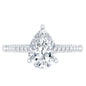 Lab Diamond 1.3 Carat Pear Shape Engagement Ring With Side Stones