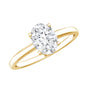 Certified 1.2 Carat Lab Grown Oval Diamond Engagement Ring
