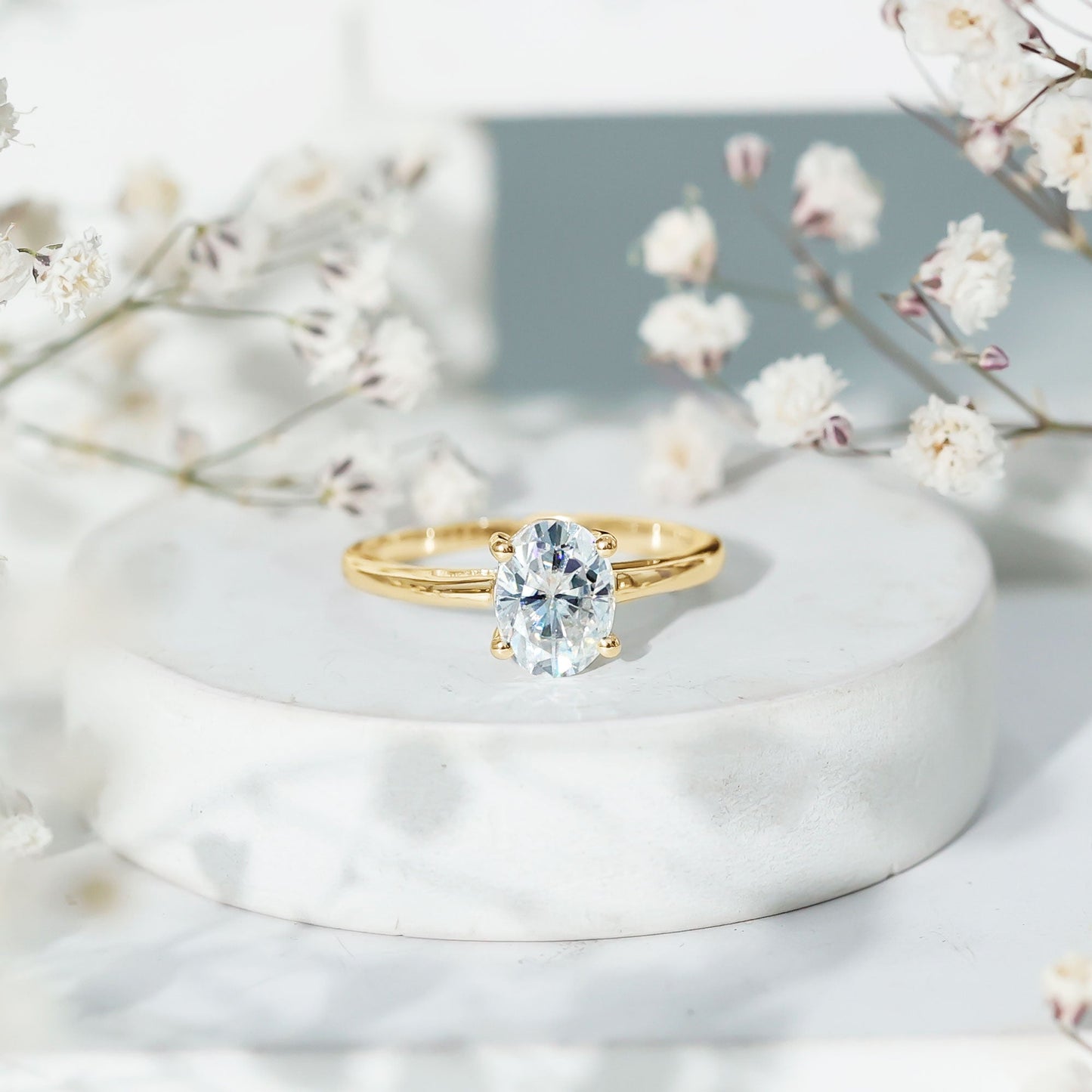 Certified 1.2 Carat Lab Grown Oval Diamond Engagement Ring