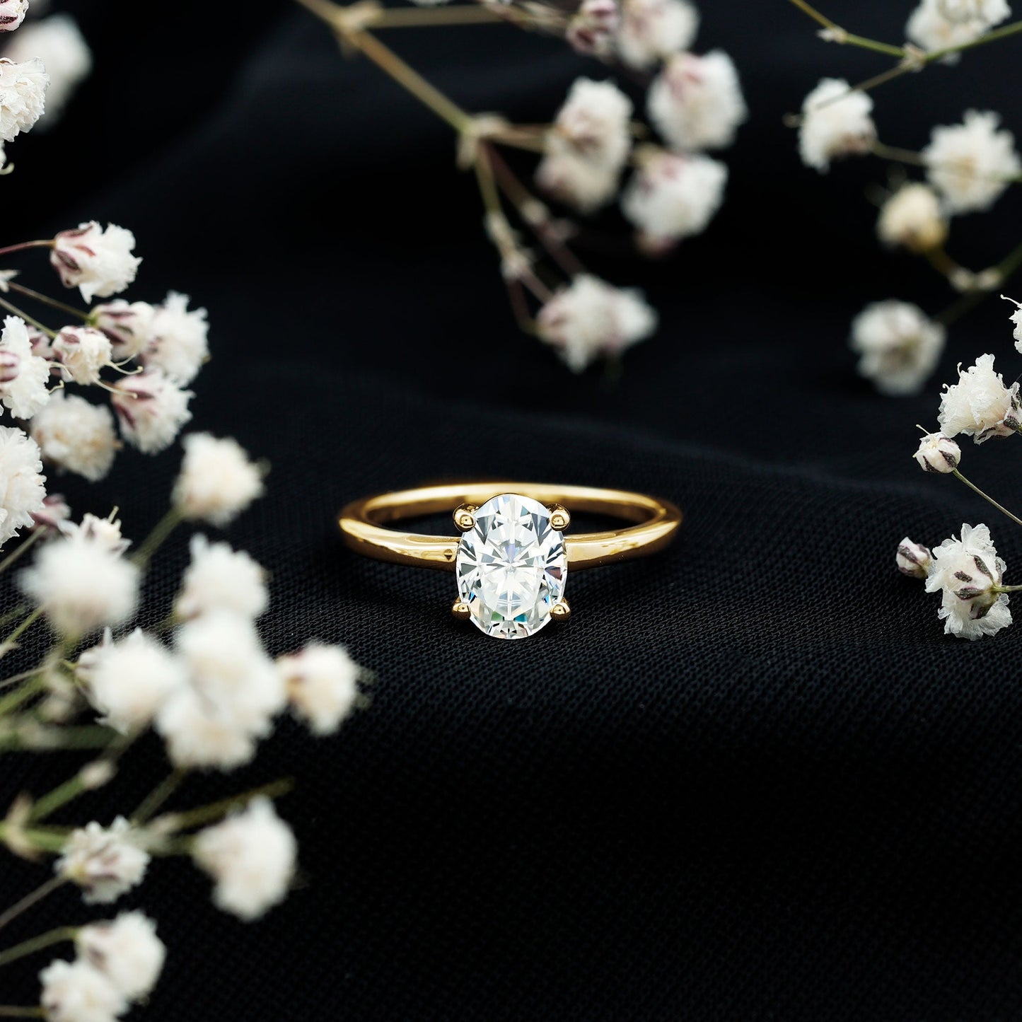 Certified 1.2 Carat Lab Grown Oval Diamond Engagement Ring
