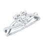 Criss Cross Lab Grown Diamond Heart Engagement Ring