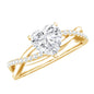 Criss Cross Lab Grown Diamond Heart Engagement Ring