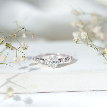 1.29 Carat Oval Cut Lab Diamond Solitaire Engagement Ring