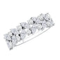 Certified Lab Grown Diamond Cluster Half Eternity Band for Women
