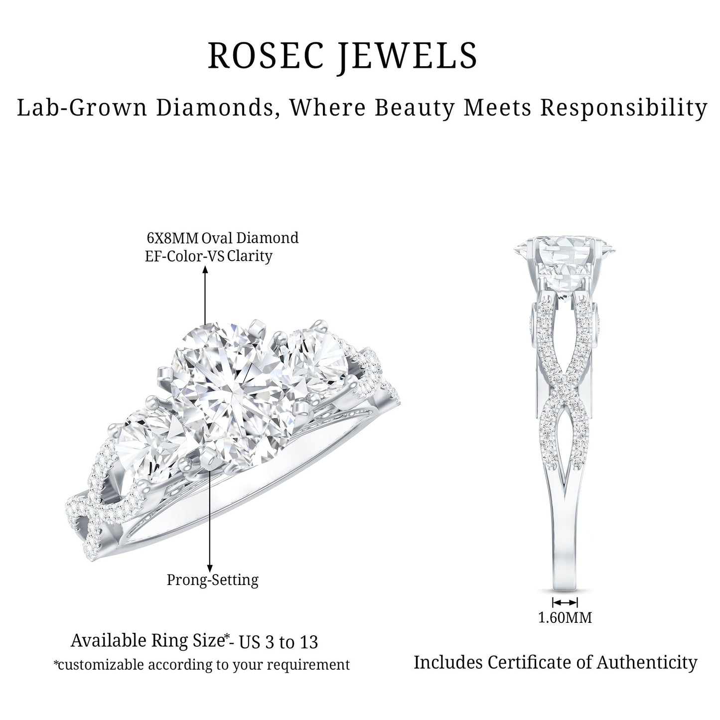 Certified Diamond Vintage Looking Engagement Ring