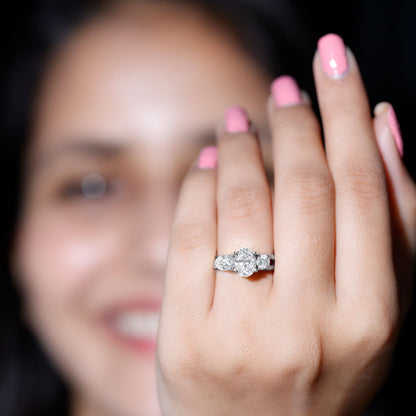 Certified Diamond Vintage Looking Engagement Ring