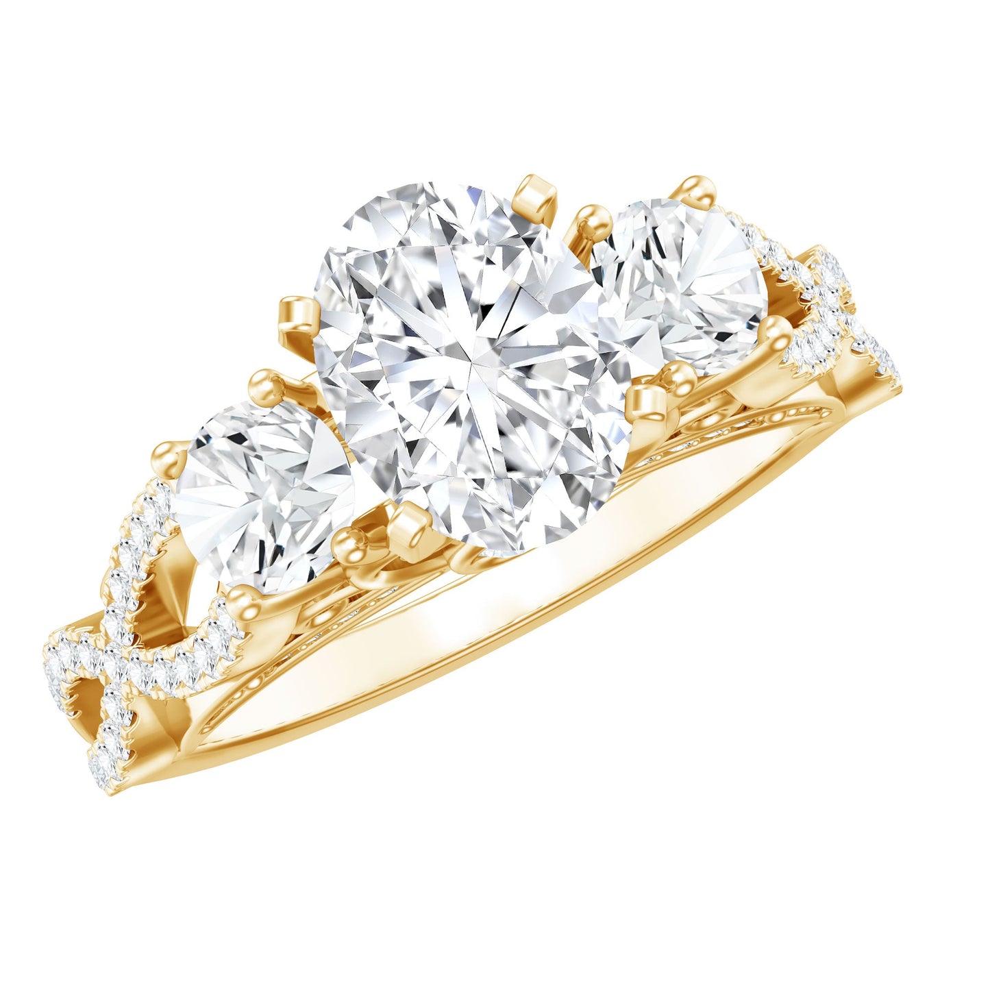 Certified Diamond Vintage Looking Engagement Ring