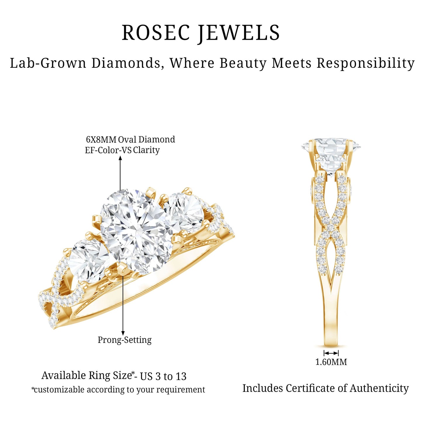 Certified Diamond Vintage Looking Engagement Ring