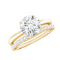 Certified 2 Carat Lab Grown Diamond Solitaire Wedding Ring Set