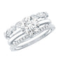 2 Carat Certified Round Cut Lab Created Diamond 3 Piece Bridal Ring Set