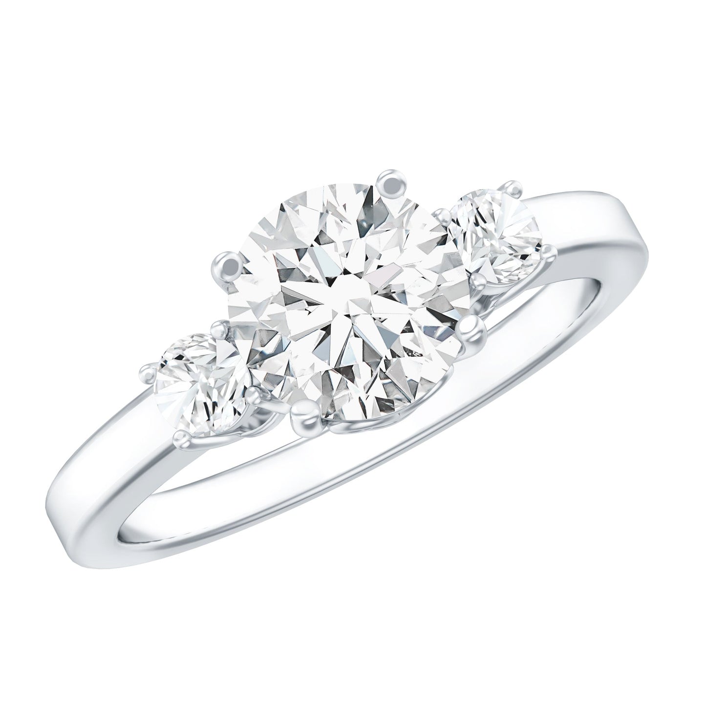 1.2 Carat Lab Grown Diamond 3 Stone Engagement Ring for Women