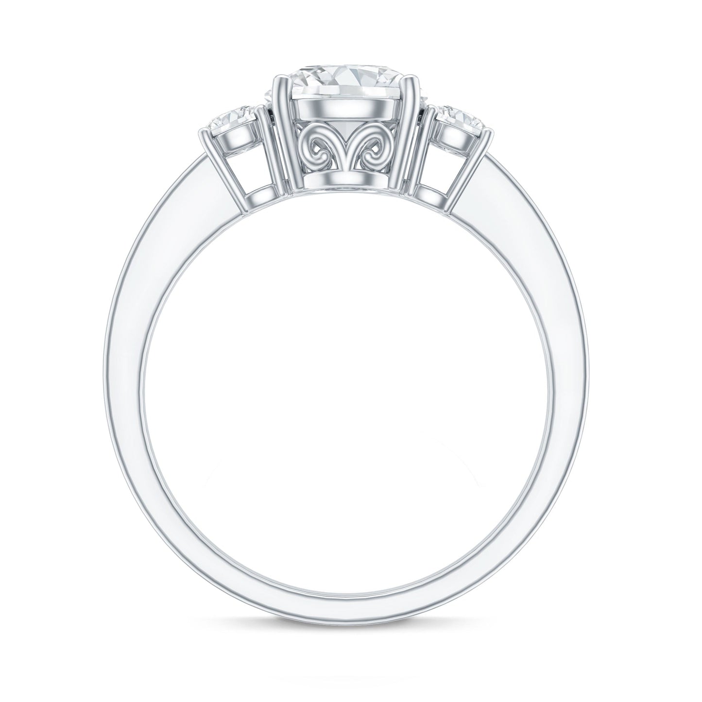 1.2 Carat Lab Grown Diamond 3 Stone Engagement Ring for Women