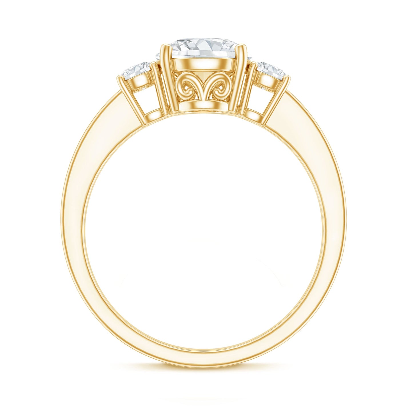 1.2 Carat Lab Grown Diamond 3 Stone Engagement Ring for Women