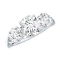 Lab Grown Diamond Three Stone Engagement Ring with Crossover Shank