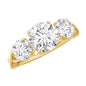 Lab Grown Diamond Three Stone Engagement Ring with Crossover Shank