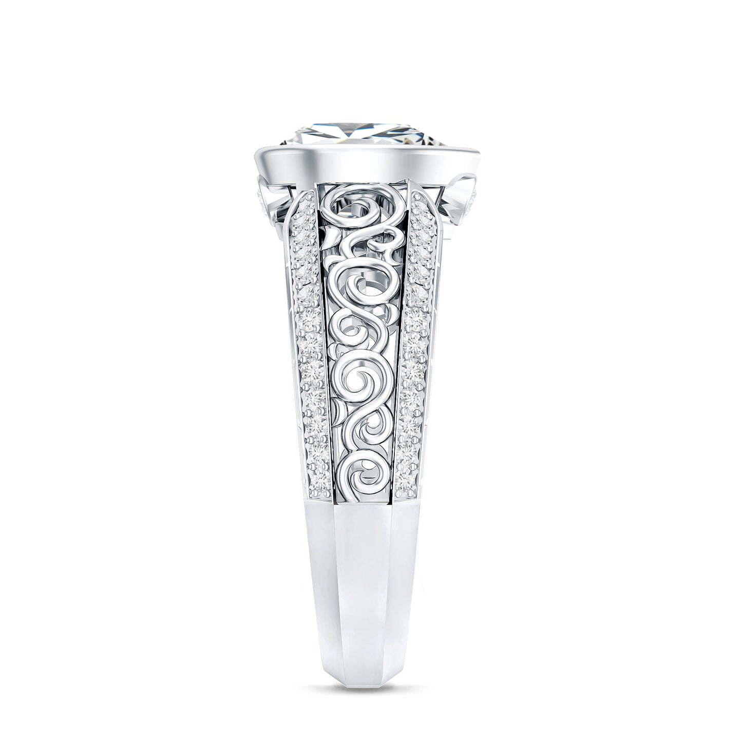 Certified Lab Created Diamond Antique Engagement Ring for Women