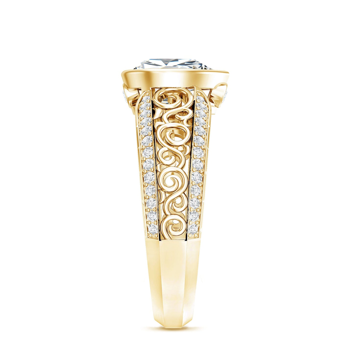 Certified Lab Created Diamond Antique Engagement Ring for Women