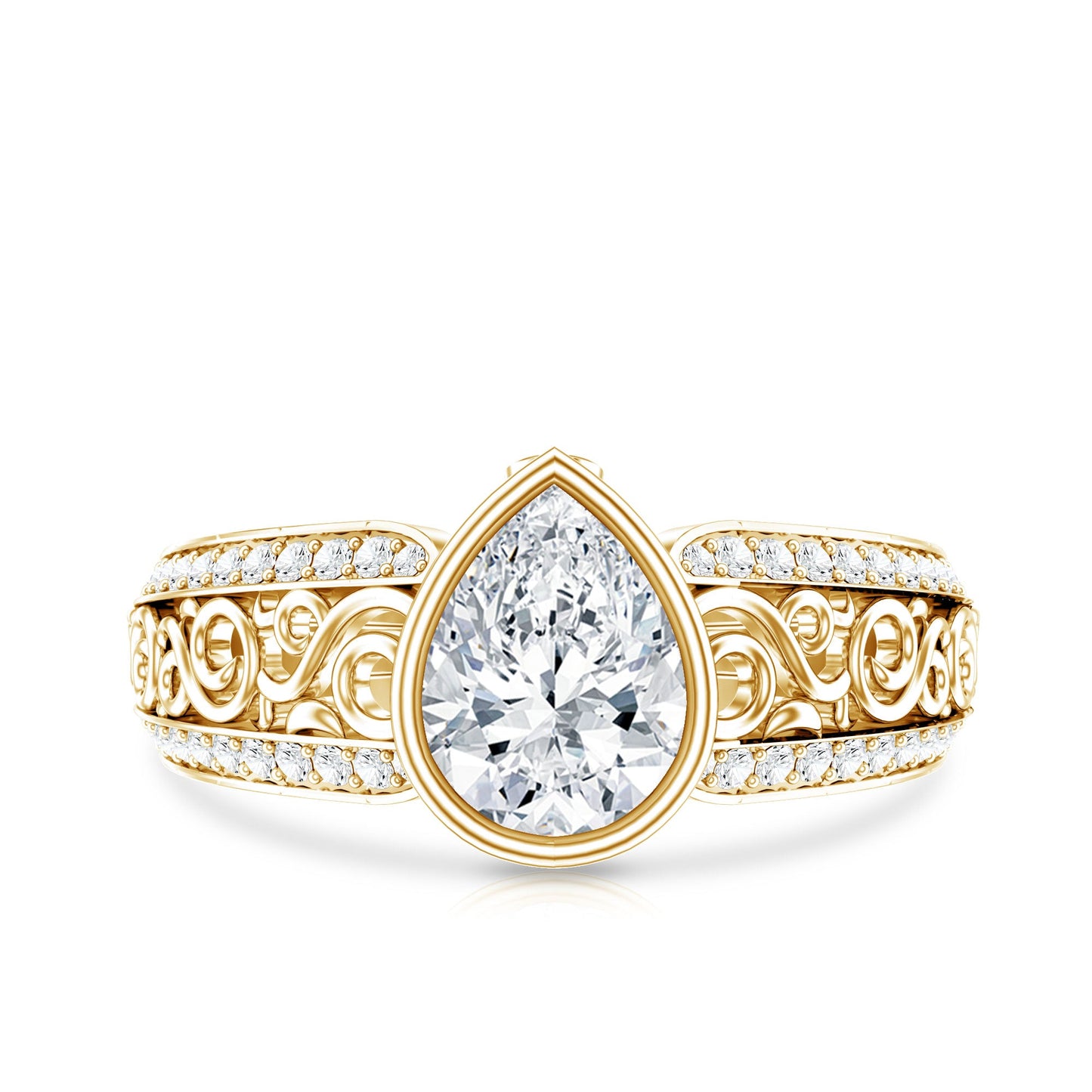 Certified Lab Created Diamond Antique Engagement Ring for Women