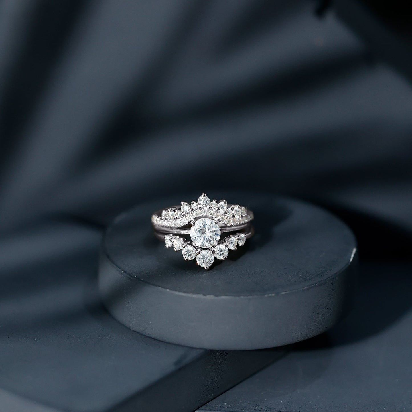 0.25 Carat Lab Grown Diamond Vintage Bridal Ring Set with 3 Piece