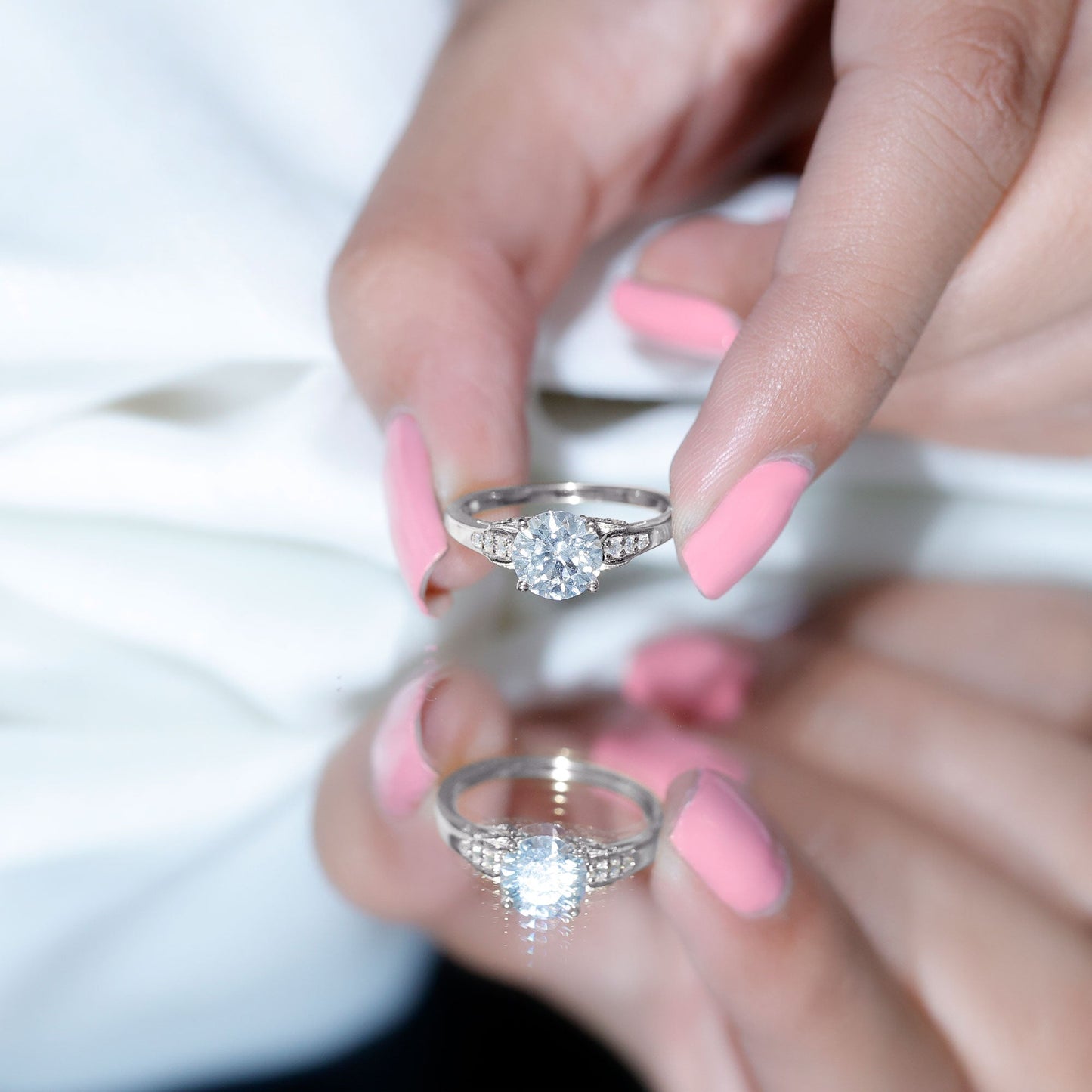 Brilliant Cut Lab Grown Diamond Trending Engagement Ring