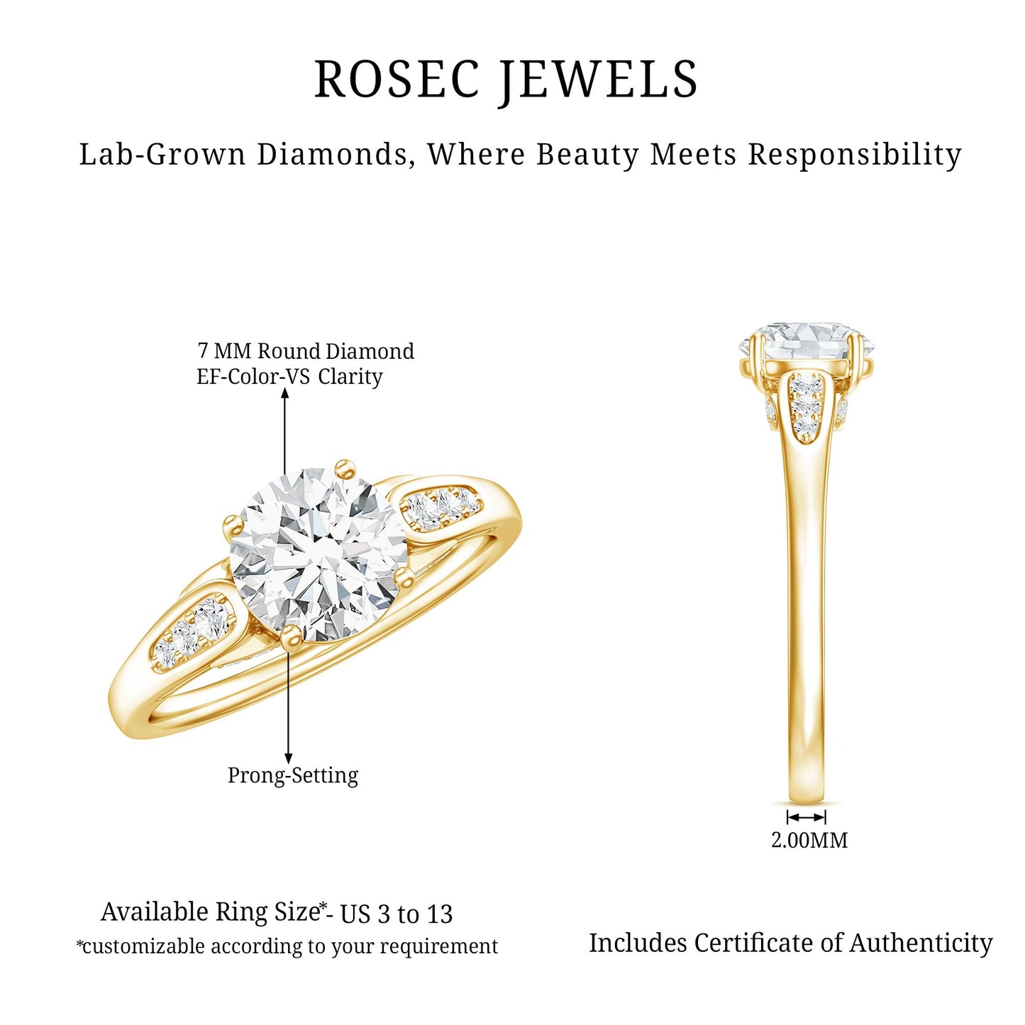 Brilliant Cut Lab Grown Diamond Trending Engagement Ring