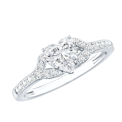 Certified 1.2 Carat Diamond Heart Solitaire Ring For Her