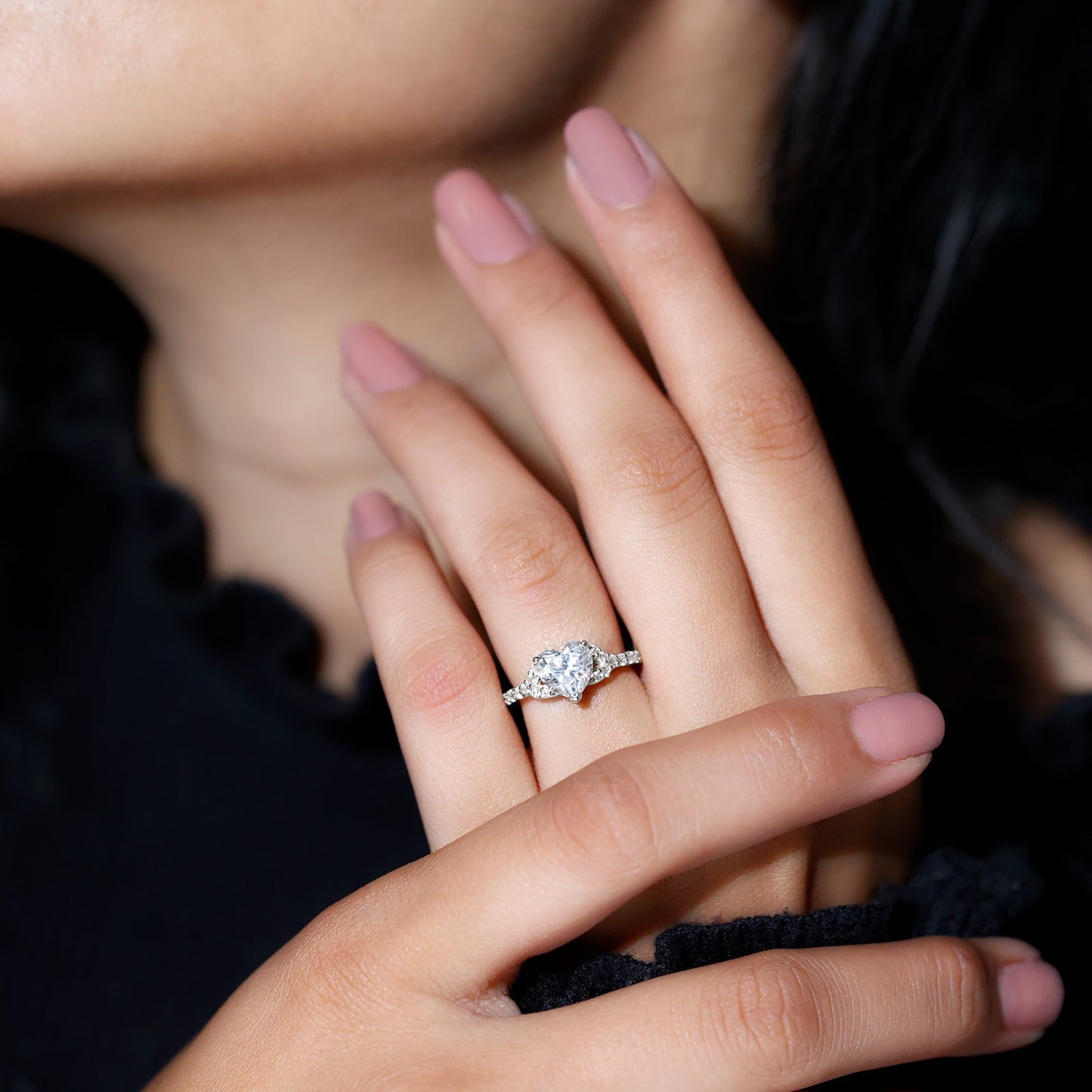Certified 1.2 Carat Diamond Heart Solitaire Ring For Her
