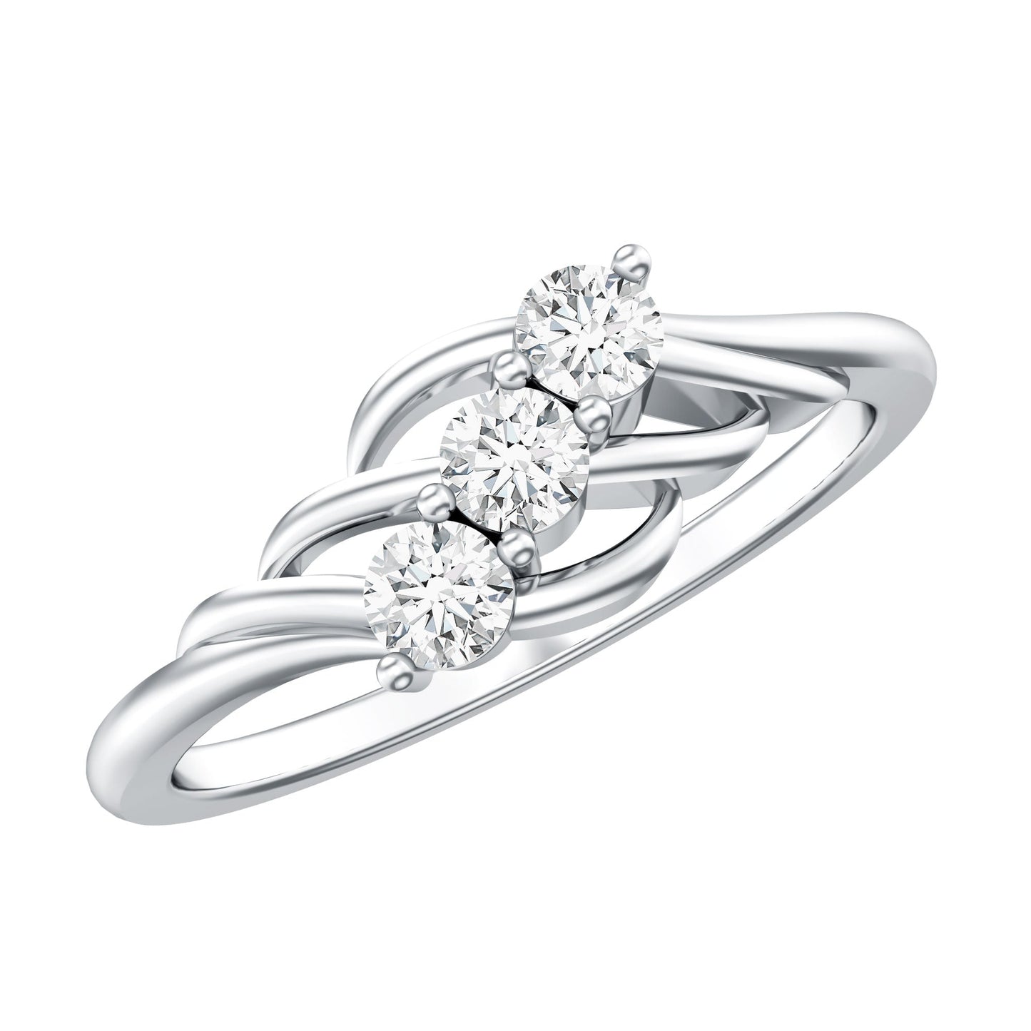 Certified Lab Grown Diamond Three Stone Proposal Ring