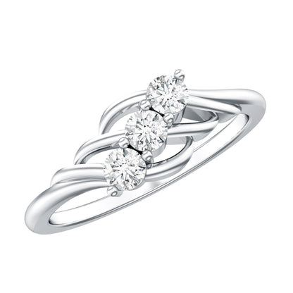 Certified Lab Grown Diamond Three Stone Proposal Ring