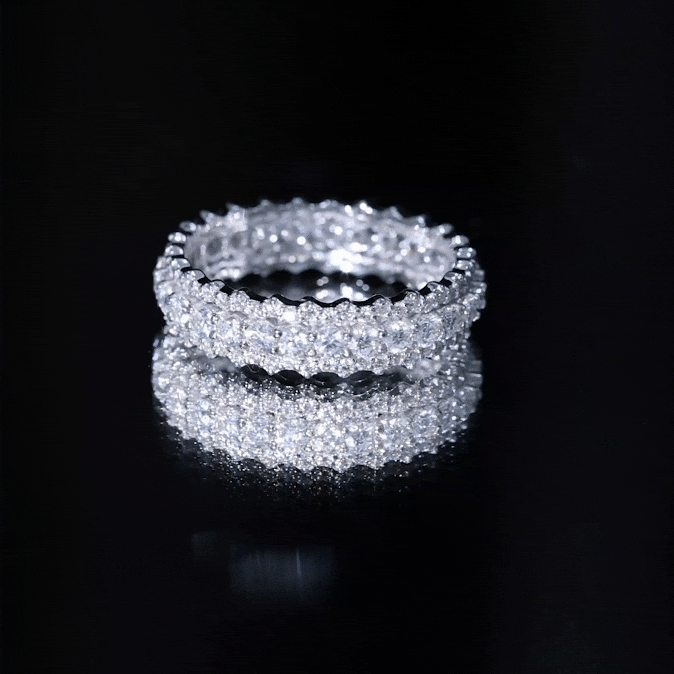 Certified Lab Grown Diamond Eternity Wedding Band for Her