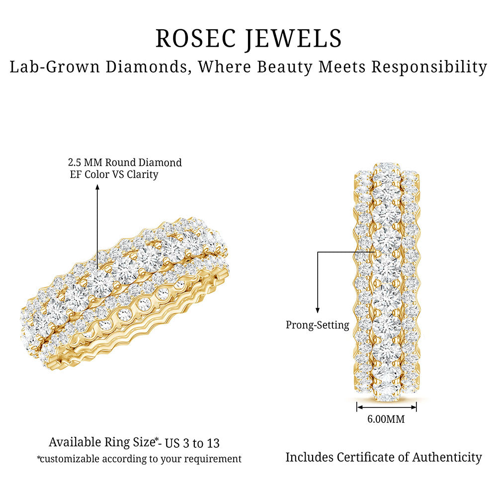 Certified Lab Grown Diamond Eternity Wedding Band for Her