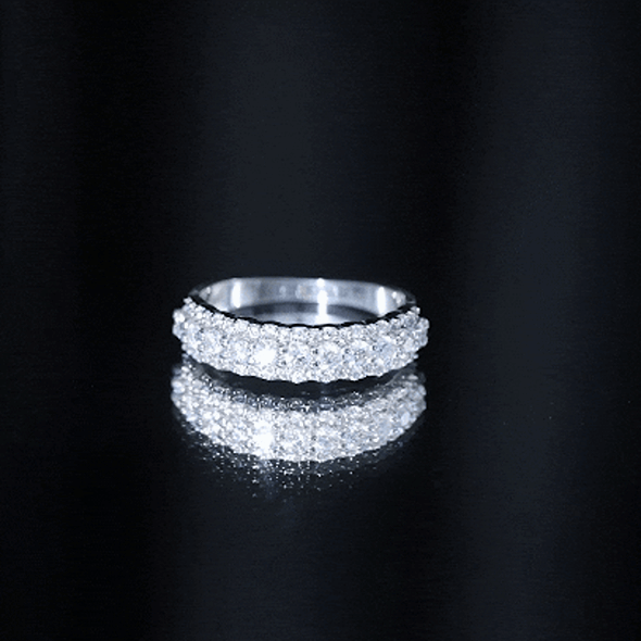 Certified Diamond Half Eternity Anniversary Ring