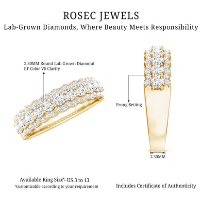 Certified Diamond Half Eternity Anniversary Ring