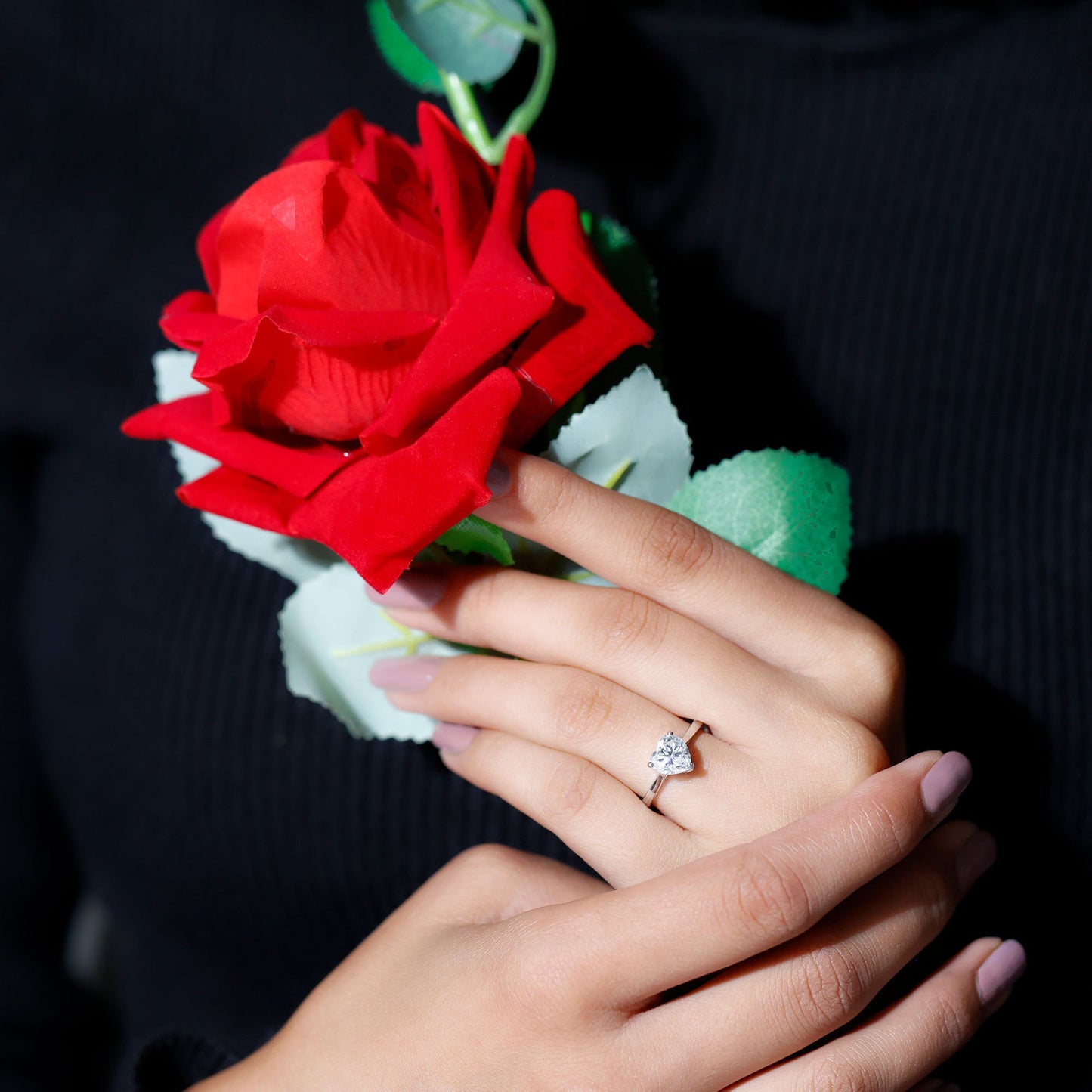 1.2 Carat Diamond Heart Ring For Women