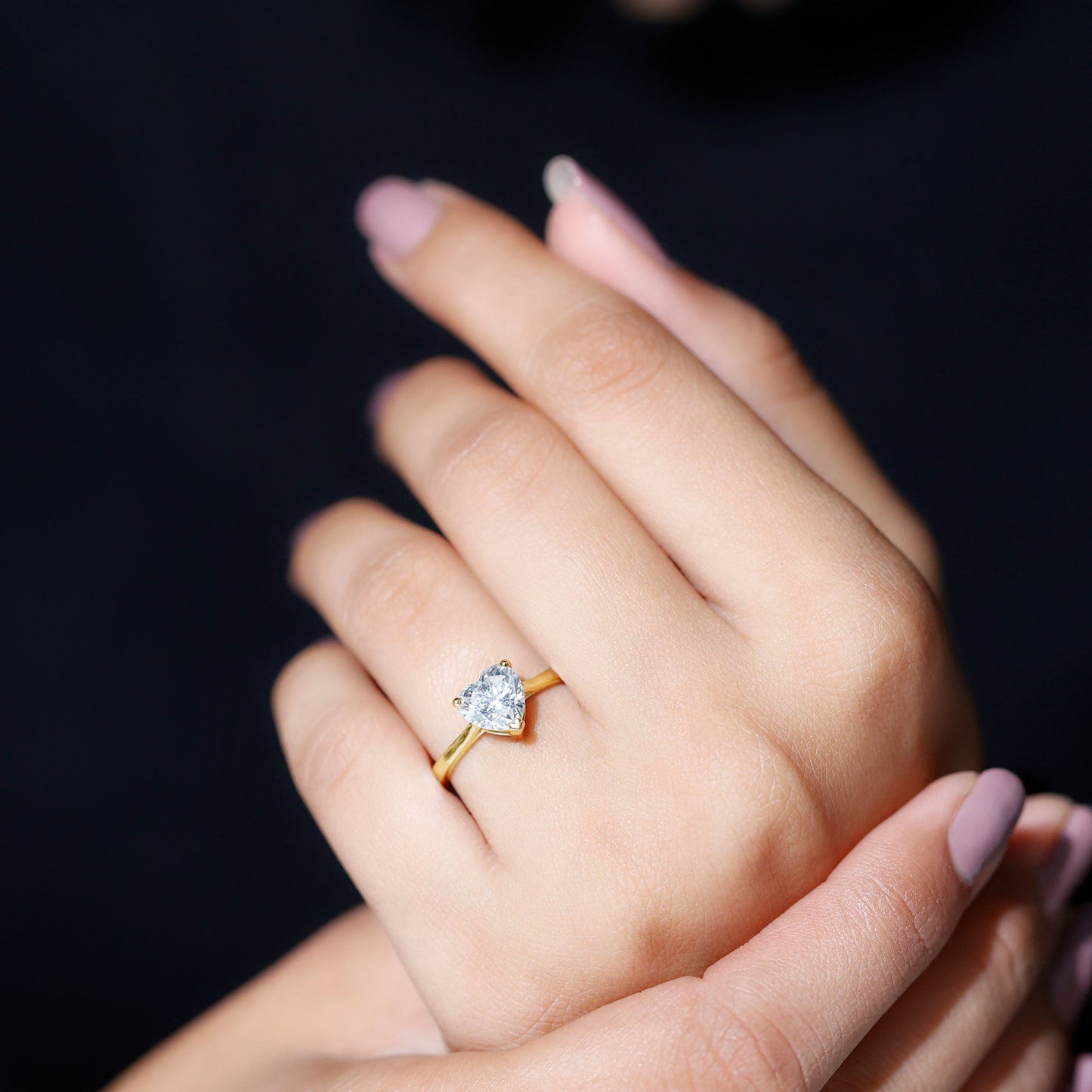 1.2 Carat Diamond Heart Ring For Women